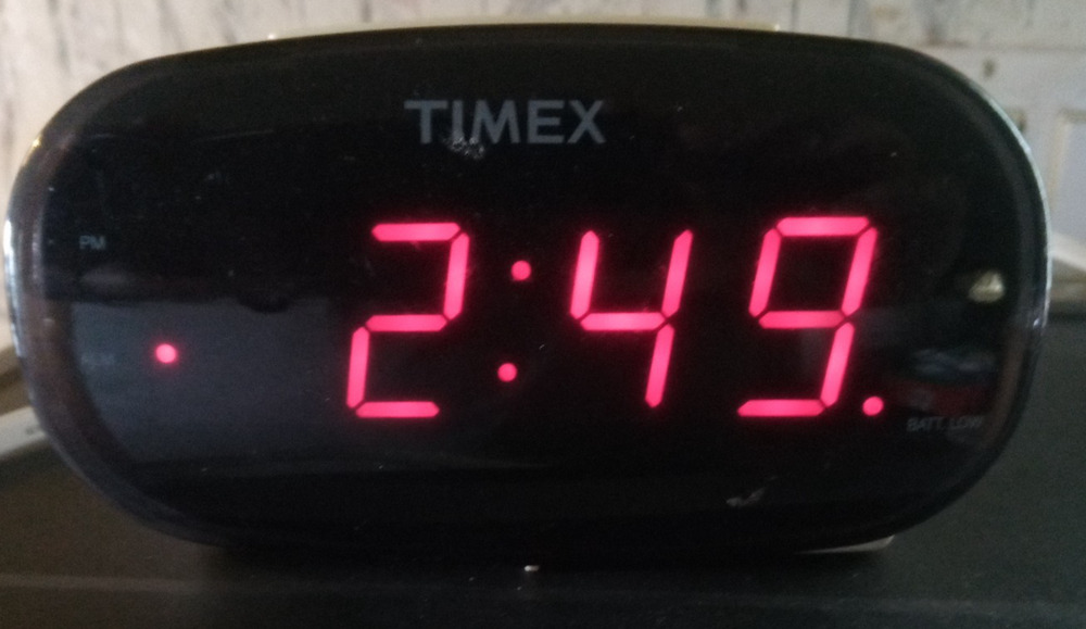 Timex Night Light Alarm Clock Model # T118W Tested Works